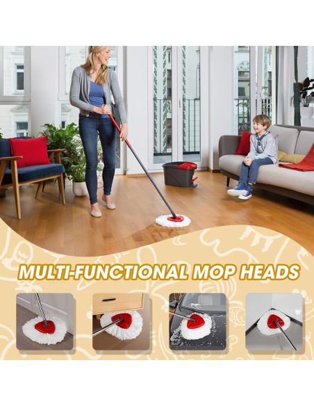 Cabezas de Repuesto para Mop de Giro Easy Wring 20 Piezas