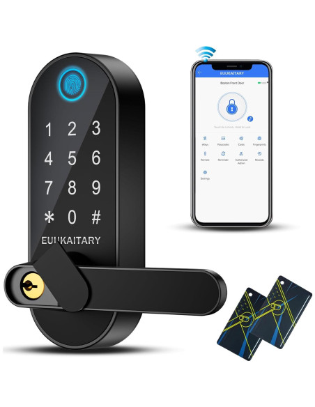 Cerradura Inteligente EUUKAITARY JKT-WLF15BK WiFi Huella Dactilar