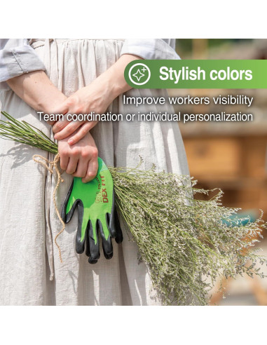 Guantes de Trabajo DEX FIT FN320-1 Nitrilo Negro XL