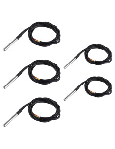 Sensor de Temperatura BOJACK DS18B20 1M Acero Inoxidable - 5 Pcs