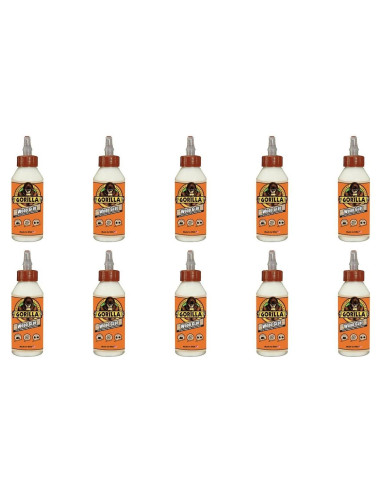 Pegamento de Madera Gorilla 236ml - Paquete de 10 Botellas