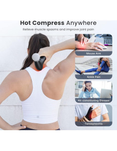 Pistola de Masaje RENPHO R-C005 con Calor y 4 Cabezales 2