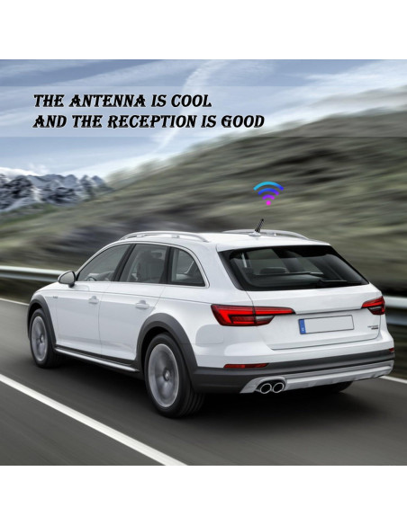 Antena de Coche YGDMD Fibra de Carbono Negra 9.30x3.61cm