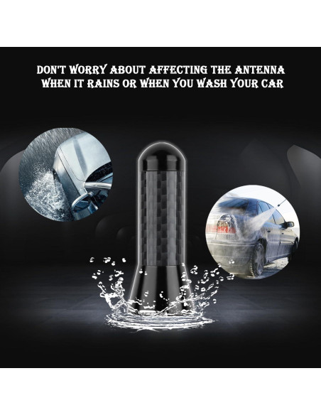 Antena de Coche YGDMD Fibra de Carbono Negra 9.30x3.61cm