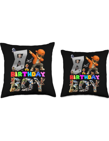 Cojín de Cumpleaños 8 para Niños Italian Brainrot 40x40 cm