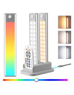 Lexall Luz Bajo Gabinete LED 60 LEDs Recargable con Sensor