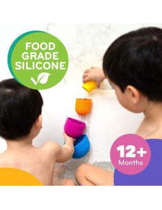 Juguetes de Agua Mobi Oomplz - Tazas Apilables para Bebés 2