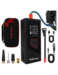 Compresor de aire portátil ALLCAZON 150 PSI, inflador para neumáticos