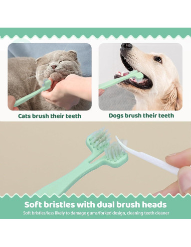 Kit de Aseo 8 en 1 LAMLENT para Perros y Gatos - Cepillo, Cortauñas, Peine, Tijeras, Cepillo de Dientes