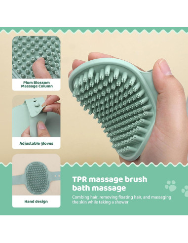 Kit de Aseo 8 en 1 LAMLENT para Perros y Gatos - Cepillo, Cortauñas, Peine, Tijeras, Cepillo de Dientes