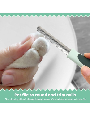 Kit de Aseo 8 en 1 LAMLENT para Perros y Gatos - Cepillo, Cortauñas, Peine, Tijeras, Cepillo de Dientes