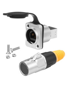 Adaptador RJ45 a Prueba de Agua CAT6 QIANRENON IP65 para Panel