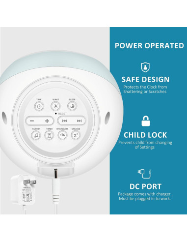 Reloj Despertador iHoo para Niños con Luz Nocturna y Alarma