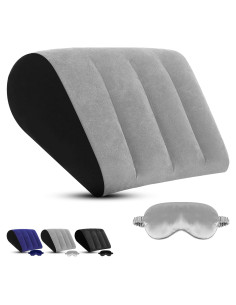 Almohada Wedge Inflable LaClover para Dormir y Viajar - Gris