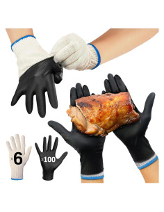 Guantes BBQ Raxwell - 3 Pares Resistentes al Calor Talla Grande