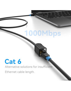 Cable de Extensión Ethernet VENTION Cat6 0.49m RJ45 Macho a Hembra 2