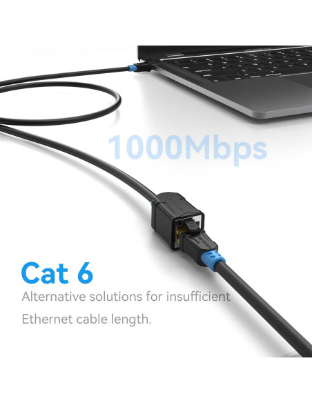 Cable de Extensión Ethernet VENTION Cat6 0.49m RJ45 Macho a Hembra