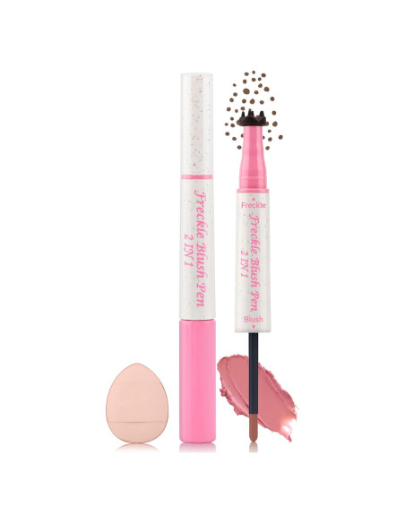 Bolígrafo de Rubor y Pecas 2 en 1 Jutqut - Marrón Claro y Rosa Suave Bolígrafo de Rubor y Pecas 2 en 1 Jutqut - Marrón Claro y Rosa Suave