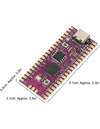 Placa Microcontrolador RasPi Pico RP2040 16MB USB C