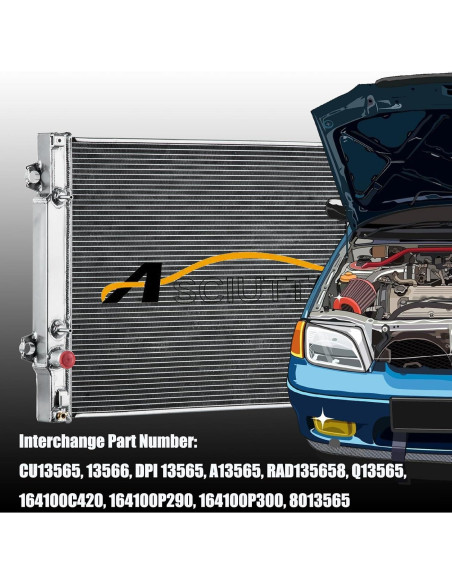 Radiador de Aluminio ASCIUTTA 3 Filas para Toyota Tacoma 2016-2023