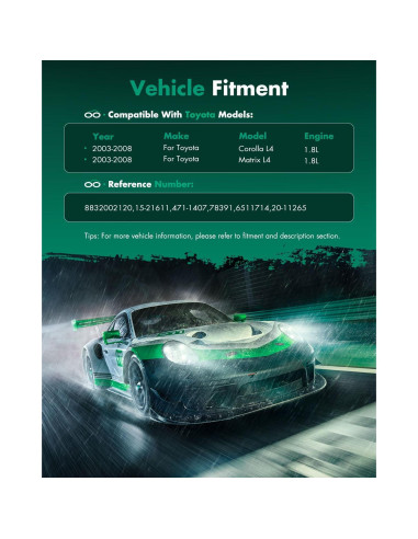 Compresor de A/C SCITOO para Toyota Corolla y Matrix 1.8L