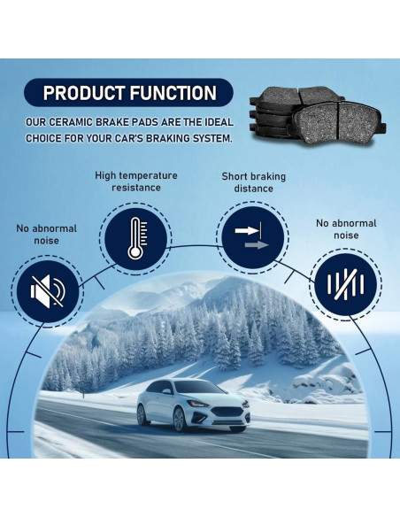 Pastillas de freno cerámicas Nxolnf para Toyota Yaris 2012-2018