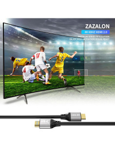 Cable HDMI 4K 15.24 m Zazalon 2.0 Alta Velocidad 60Hz 2
