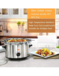 16 Bolsas Desechables para Olla de Cocción Lenta OOFLAYE 33x53cm 2