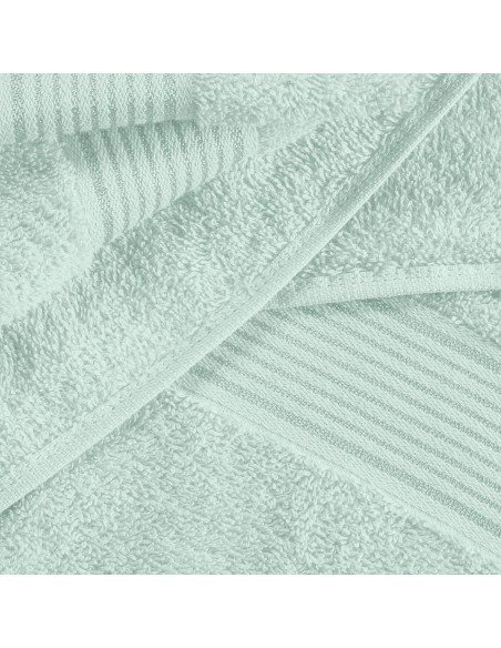 Conjunto de Toallas de Algodón Belizzi Home 6 Piezas Verde Mar