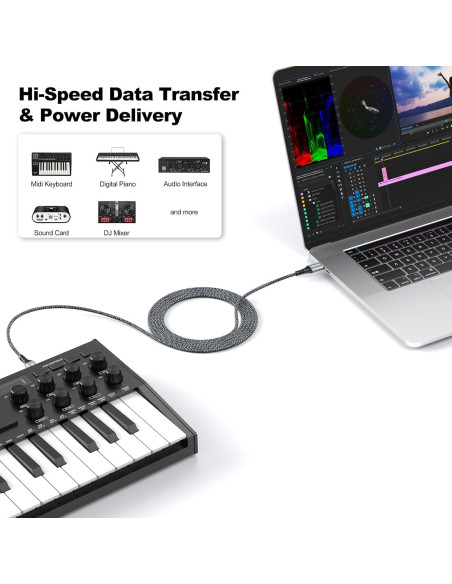 Cable de Impresora USB 2.0 FEMORO 10 Pies (3.05m) Alta Velocidad