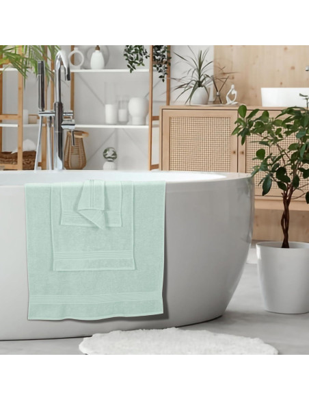 Conjunto de Toallas de Algodón Belizzi Home 6 Piezas Verde Mar