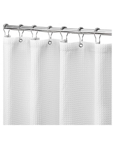 Cortina de Ducha Miss Selectex Waffle Blanca 183x183 cm Impermeable