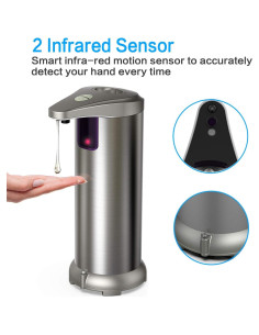 Dispensador de Jabón Automático SDIFHID Inoxidable 280ml 2