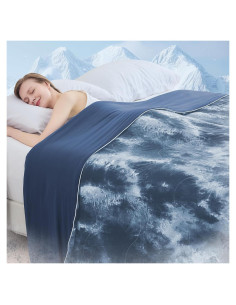 Edredón Refrigerante Cushious Queen 228.6x228.6 cm Gris