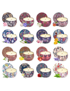 Set de 16 Velas Aromáticas de Cera de Soja Huike - Regalo Ideal