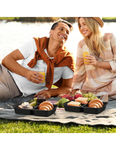 Paquete de 50 Contenedores KANEODOT 1.1 L 3 Compartimentos