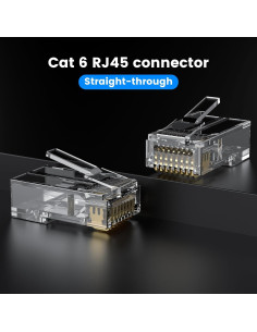 Conectores RJ45 Cat6 MOGOOD Paquete de 25 No Apantallados 2