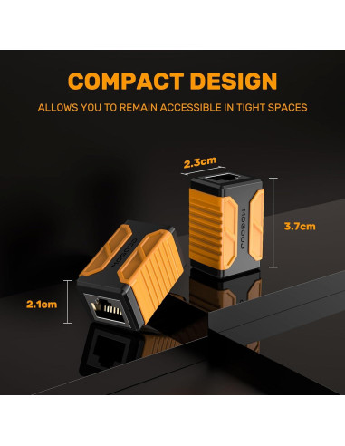Acoplador RJ45 MOGOOD 10Gbps Hembra a Hembra Cat6