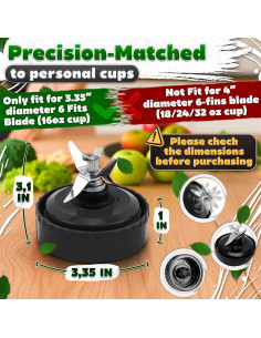 Cuchilla de Licuadora Ninja 6 Aletas 8.51 cm Acero Inoxidable 2