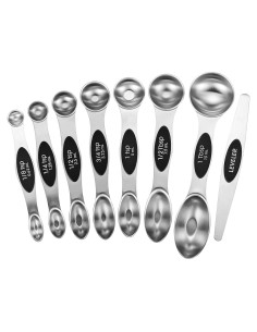 Conjunto de cucharas medidoras magnéticas YOPPLND 8 piezas acero