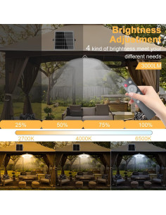 Luz Colgante Solar CREATESTAR 3000LM con Sensor de Movimiento 2