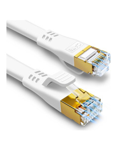 Cable Ethernet CAT8 10M HUGIN S/FTP 40Gbps Blanco
