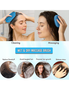 Exfoliador de cuero cabelludo Aholicshop de silicona 15cm 2