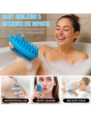 Exfoliador de cuero cabelludo Aholicshop de silicona 15cm