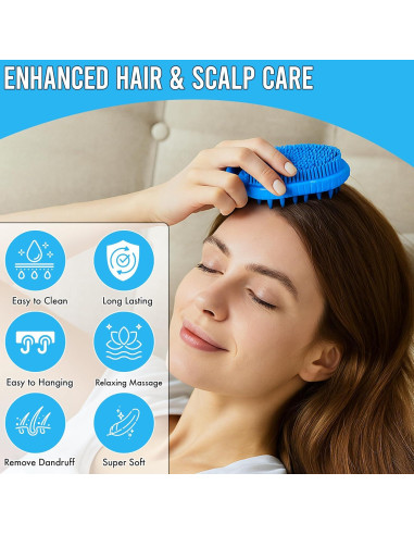 Exfoliador de cuero cabelludo Aholicshop de silicona 15cm