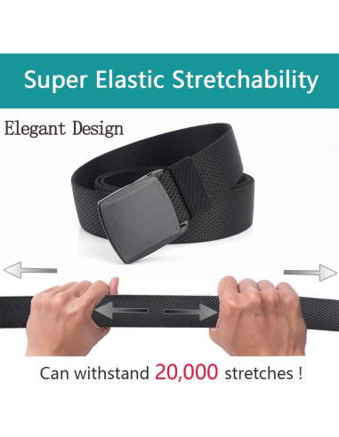 Cinturón Elástico LionVII para Hombre Ajustable 68.6-124.5 cm