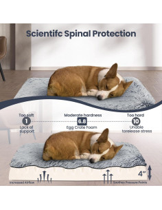 Cama Ortopédica para Perros Mewtwo, Espuma Viscoelástica, 89x71cm 2