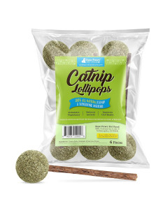 Chupetines de Catnip y Silvervine Raw Paws - Paquete de 6