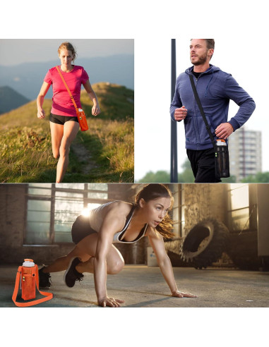 Portabotellas de Agua Tainehs Wbb-2 con Correa Ajustable - Rosa