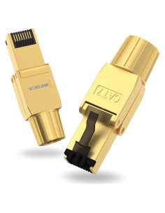 Conectores RJ45 Sin Herramientas VCELINK Cat 7 Baño de Oro 10 Gbps
